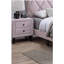 Velours rose clair magnifique table de chevet 1pc table de chevet 2 tiroirs mobilier de chambre design élégant-1267396301