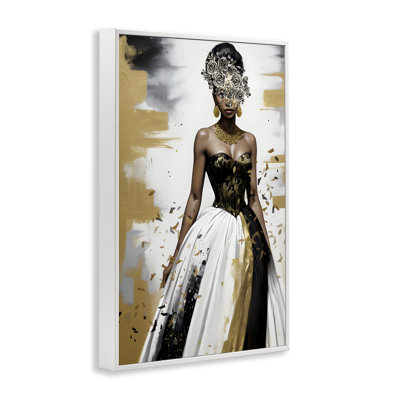 Elegant Woman Beautiful Gown Framed Giclee Art by Kim Allen