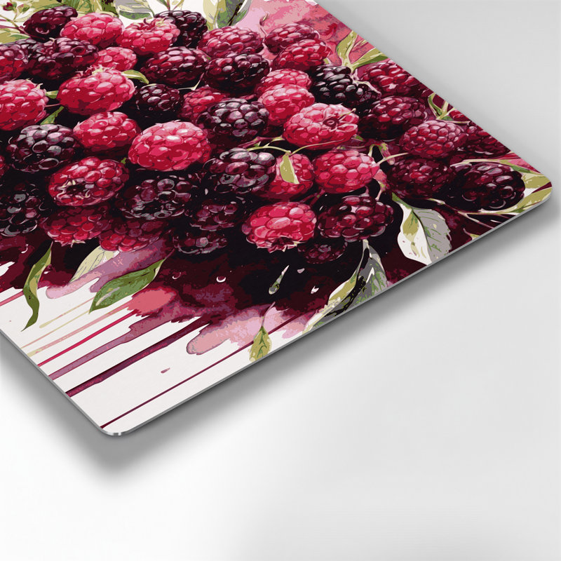 Art mural en métal «Fruit Mulberry Red», H 11 po x l 14 po