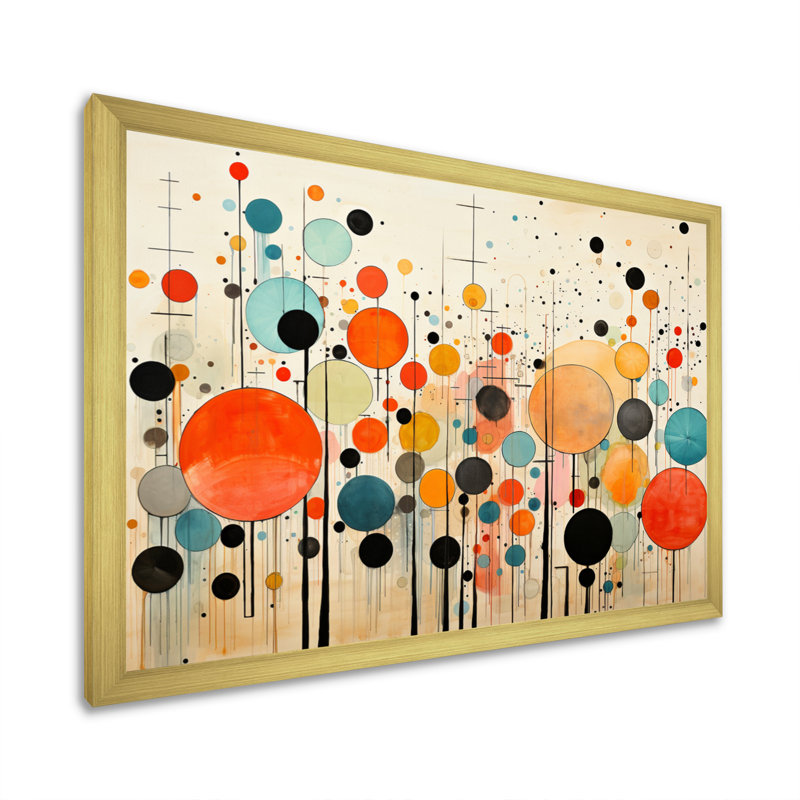 «Green Green Beige Mid Century Abstract Retro I», art abstrait Mid-Century, H 16 po x l 32 po x P 1 po
