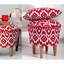 42cm Wide Novelty Ikat Footstool Ottoman