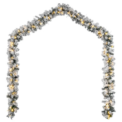 in. Lighted Fresh Faux Garland