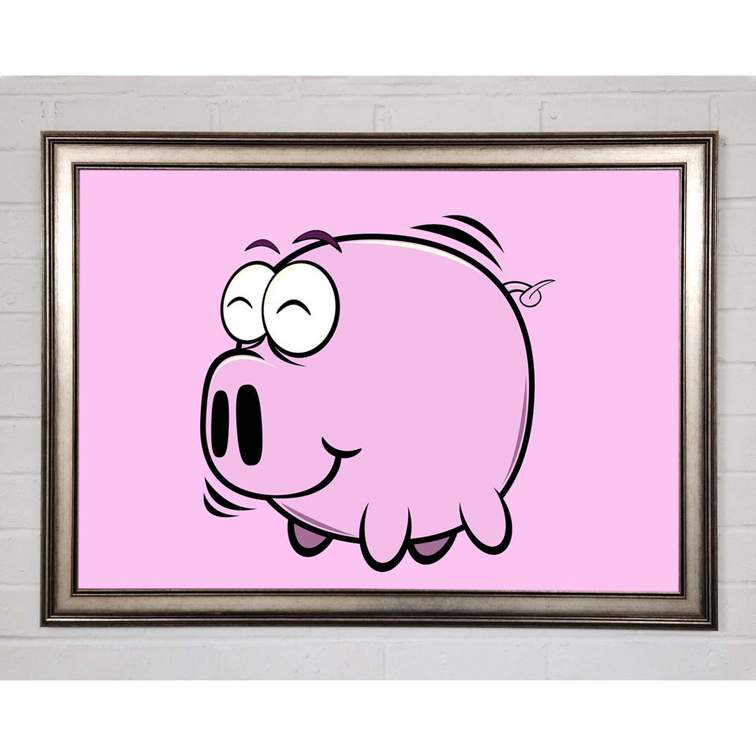 Happy Pig - Bilderrahmen Kunstdrucke