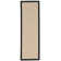 Nannette Handmade Light Beige Berber with Black Faux Leather Border Area Rug