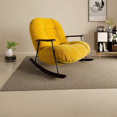 Chaise berçante élégante en flanelle pratique