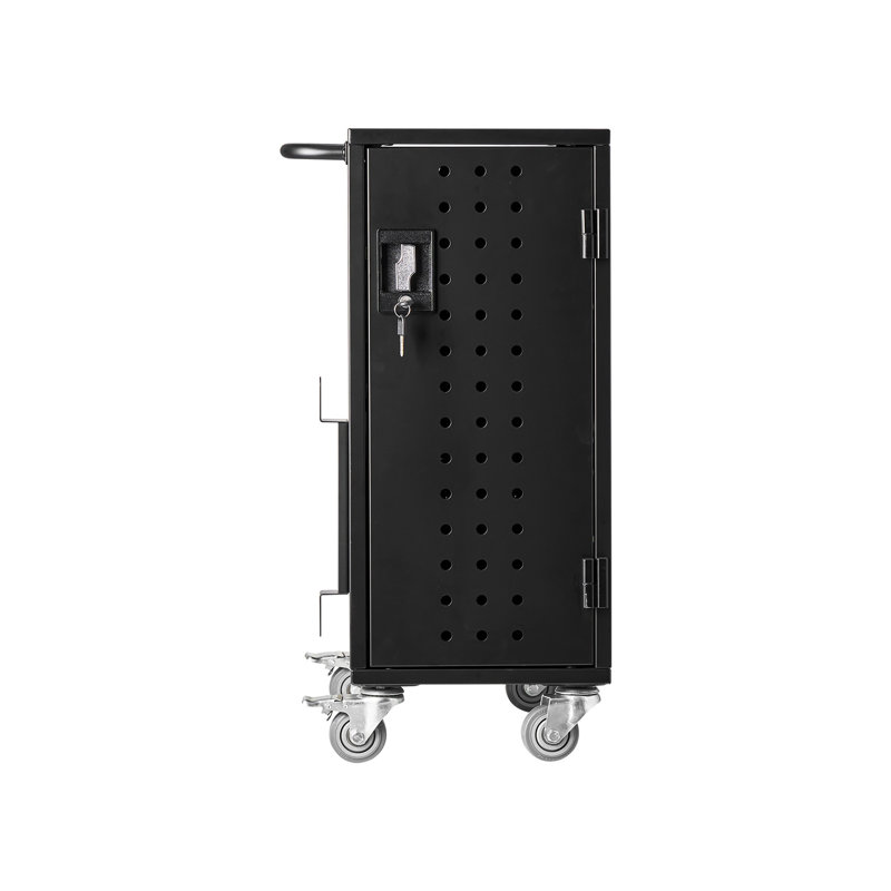 Chariot de charge mobile à 16 appareils avec rangement verrouillable - Station de travail pour ordinateur portable et tablette sécurisée