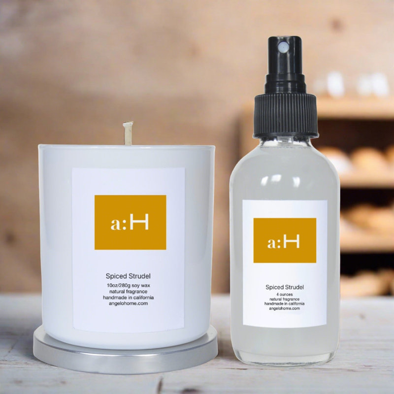 White Spiced Strudel Scented Candle and Spray Duo