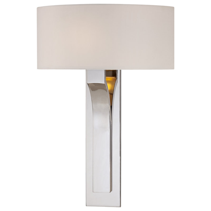 Steel Flush Mounted Sconce, Polished Nickel
