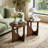 2-Piece Solid Wood Side Table Set