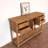 54.33" Brown Rectangular Solid Wood Console Table