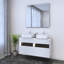 Meuble-lavabo double 47,2 po avec plateau en bois manufacturé Lieke-1887250603