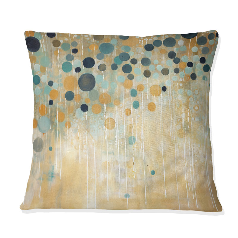 «I'm Take It Under considérer» - Coussin décoratif à imprimé abstrait minimaliste