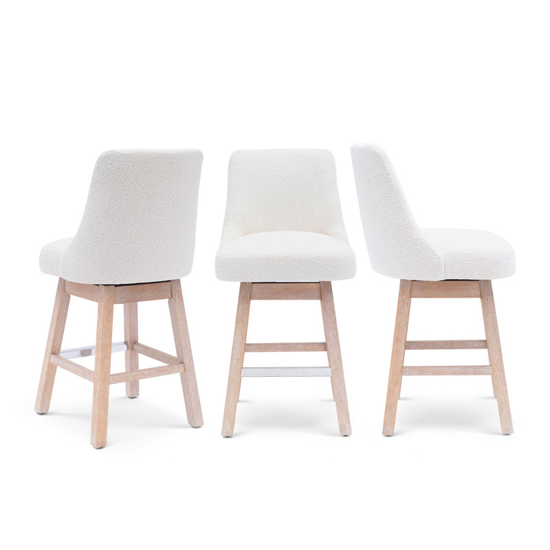 Swivel Counter Stool, White