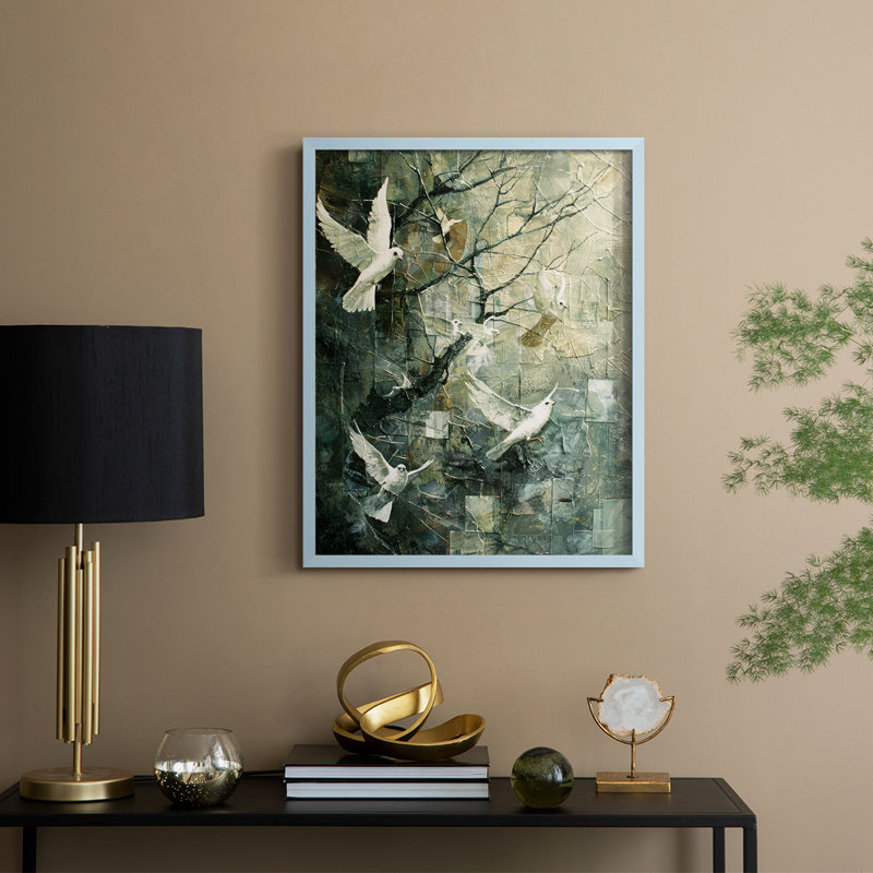 ANIMALS Series XLVI - reproduction encadrée de qualité supérieure - prête à être accrochée - aucun clou requis, Bleu