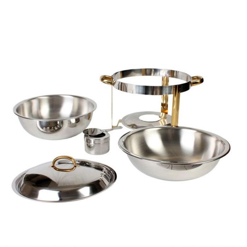 Gold Accented Round Chafer 4L