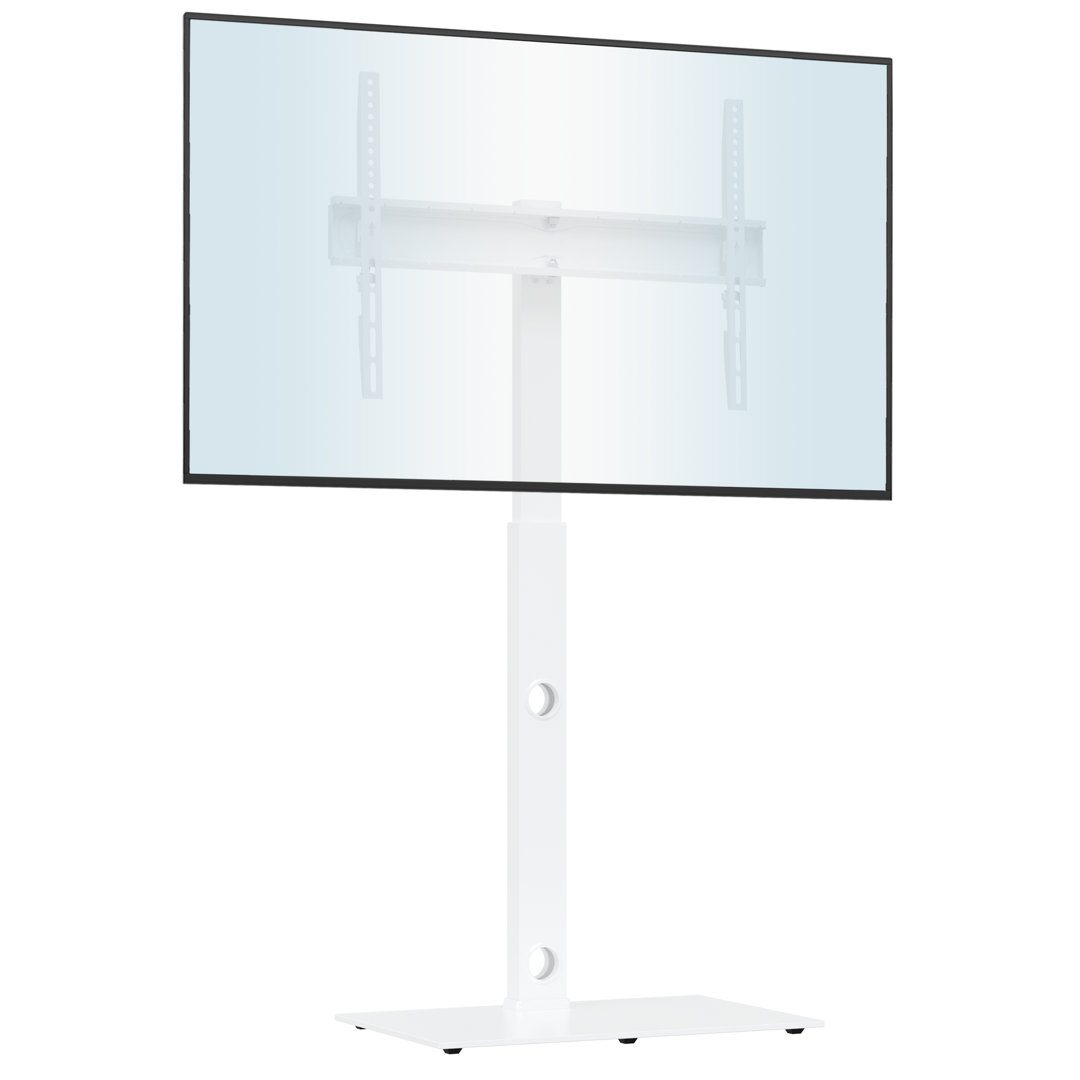 Universal Tall TV Floor Stand for 30-70 Inch Flat & Curved LED LCD OLED TVs, Height Adjustable Swivel Freestanding TV Stand Base, Holds up to 40kg, Ma
