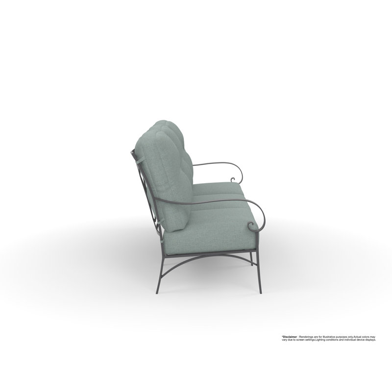 Pasadera Outdoor 3 - Seat Patio Sofa, Sensory Granite, Graphite