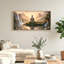 Ensemble de 1 tableau sur toile représentant un paysage de Bouddha-130709312-130709308