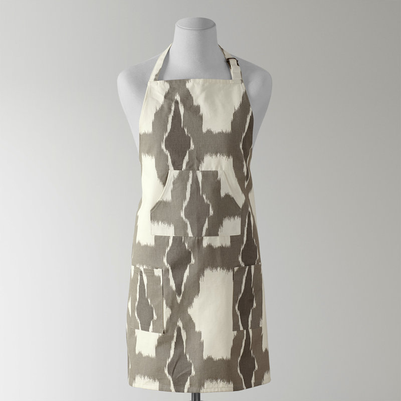 Printed Cotton Kitchen Apron with Pockets Adjustable