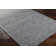 Tapis rectangulaire en laine / polyester gris anthracite Buster