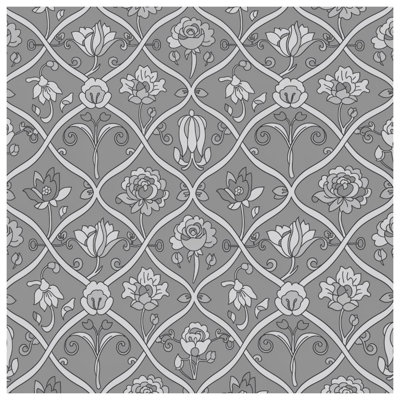Édredon floral à motif damassé