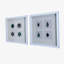 Boîte murale décorative 15,57 x 1,2 x 15,7 po S / 2