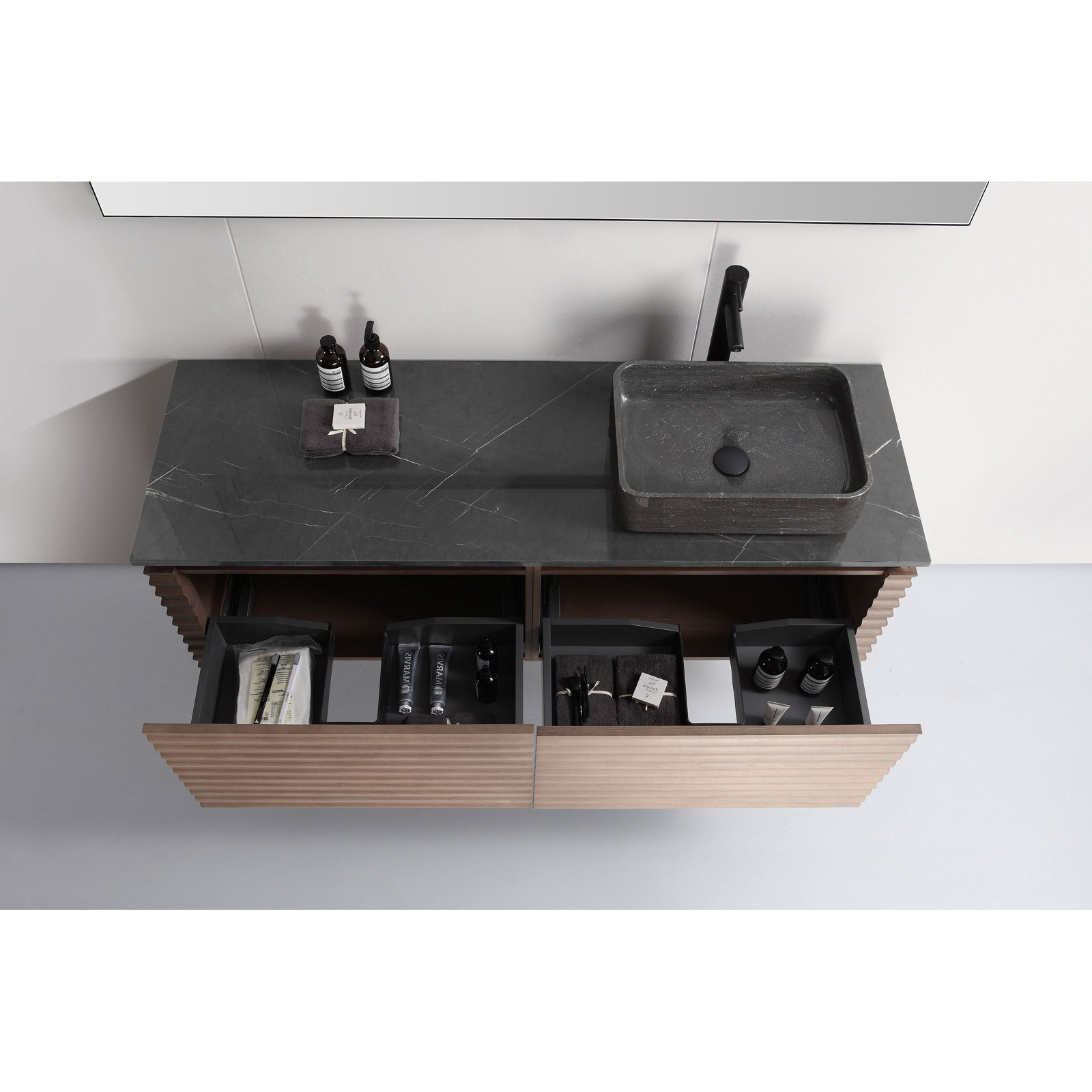 Jasmine 60" Wall-Mounted Single Bathroom Vanity Set