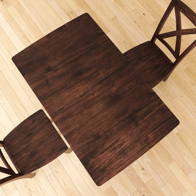 Ensemble de table de salle à manger 47 pièces 3 pièces 47,3 "avec 2 chaises à dossier en X et abattant