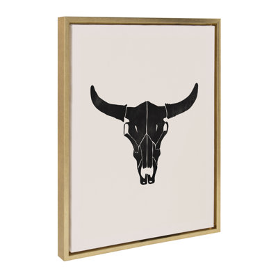 Western Skull by Honey Island Studio Framed Canvas Wall Art Print