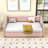 Twin Velvet Upholstered Daybed with Pop Up Trundle, Featuring Soft Backrest-2061566515
