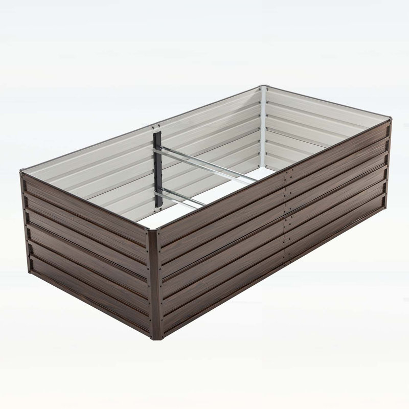 Raised Garden Bed Kit - Large Outdoor Planter Box for Veggies, Fruits, Herbs, Brown, 8x4x2FT