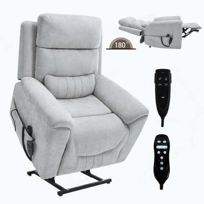 Fauteuil inclinable à double moteur à position infinie jusqu'à 350 LBS Leatherair, mécanisme de mouvement robuste avec massage par vibration à 8 points et chauffage lombaire