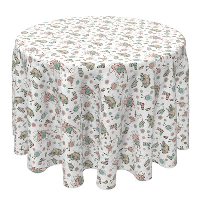 Round Cotton Twill Tablecloth
