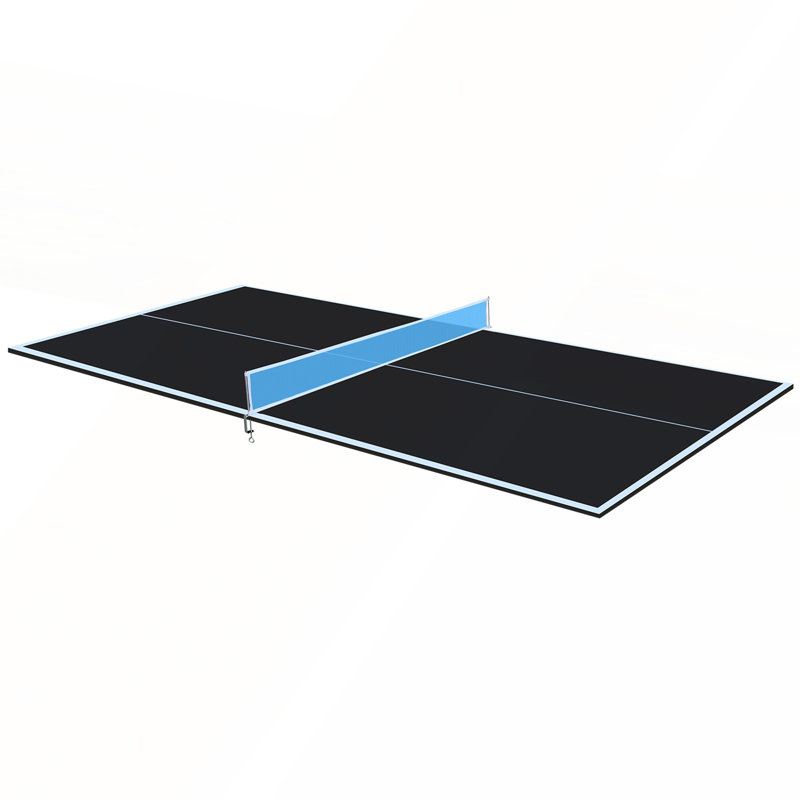Plateau de conversion de tennis de table pliable et portable de 8 pi de taille moyenne pour jeux d'intérieur, installation et rangement faciles
