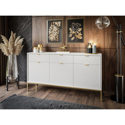 Aliyani 154 cm W Chest of 3 Drawers