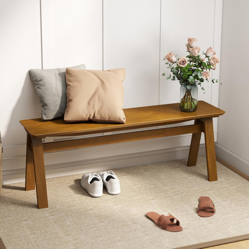Tabourets en bois naturel d'une hauteur de 18 po avec pieds en rondins robustes pour la table, le couloir, la cuisine et le salon