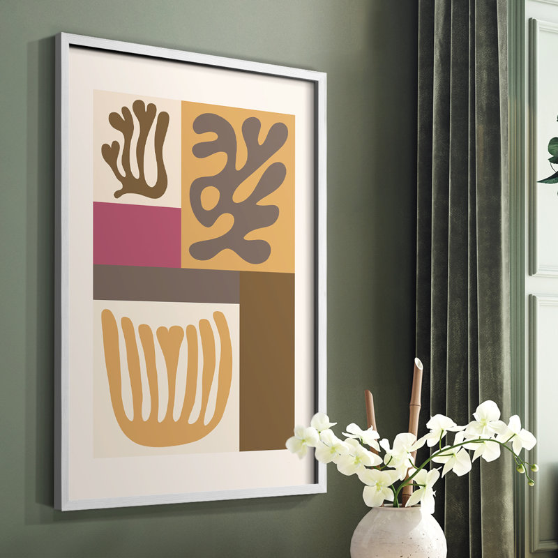 Matisse CCLV III, reproduction encadrée - bois massif, Blanc, H 20 po x l 16 po