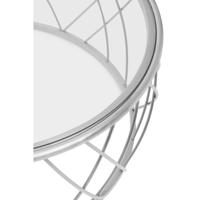 Leyla Frame Coffee Table, Silver