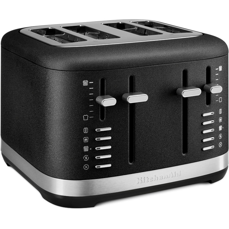 Grille-pain 4 tranches KitchenAid, fonte noire, Fonte noire