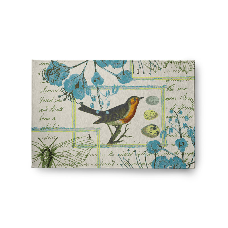 Tapis en chenille Singing Bird Spring, Rectangle 2 pi x 3 pi