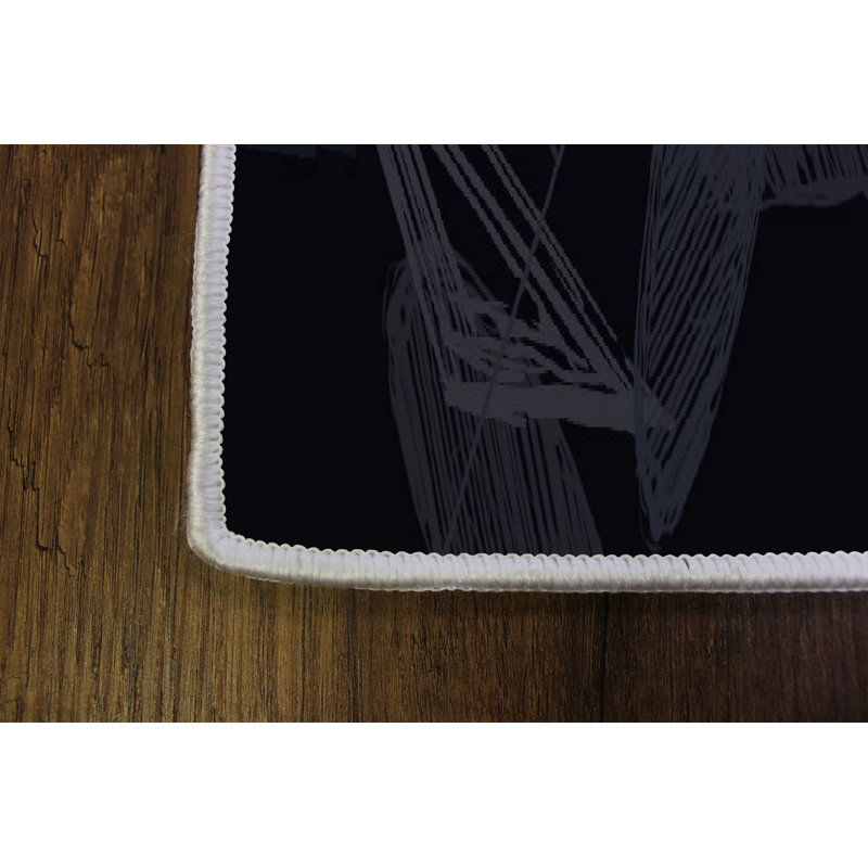 Premium 3D Printed Carpet, 4 x 6 ft, 100% Polyester, 0.04 in Pile Height | Antibacterial, Non-Slip PVC Dot Underside, Machine Washable | Ideal for Living Room, Bedroom, and Playroom, Stylish & Durable Design