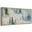«Colorful Skiers on Snowy Mountain Winter Landscape - Large encadrée, reproduction d'art sur toile encadrée dans la chambre principale»-813718757-813718759