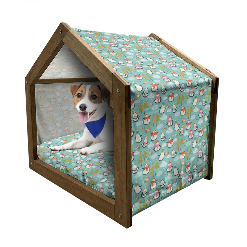 Niche en bois pour chien, H 25,59 po x l 29,53 po x P 21,65 po