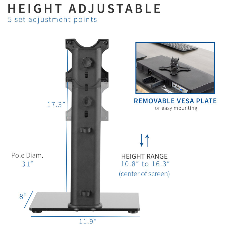 Single Monitor and TV Desk Stand