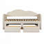 Lit de jour simple rembourré avec dossier en forme de nuage, lit gigogne et 2 tiroirs et ports USB-810483198