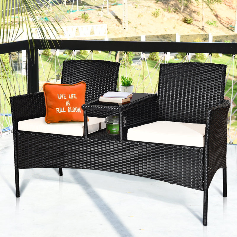 Marcelino 2 - Person Patio Conversation Set with Cushions