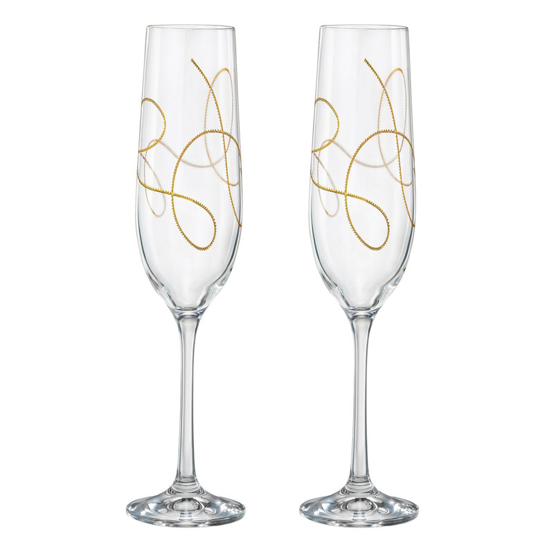 Flûte en verre Cacox, Or
