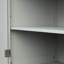 Armoire de rangement multifonctionnelle pour salle de bain en MDF gris avec tablettes et tiroirs réglables