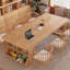 Bureau rectangulaire en bois massif Burlywood-1120988066