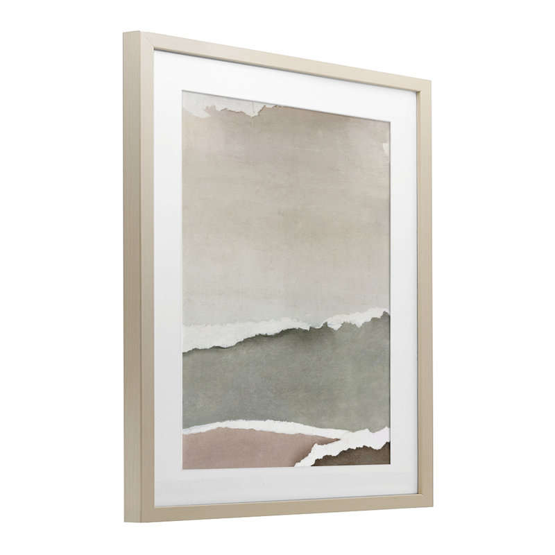 Torn Whispers Abstraction, reproduction encadrée sous verre, design par Emma Peal, H 21 po x l 17 po, Cadre de récolte en pin